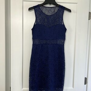 Express: Size Small, Blue Lace Dress.